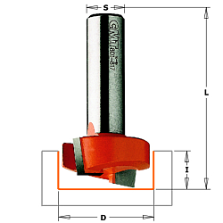 Фреза пазовая (петли) HW Z2 S=8 D=20x16x48 RH