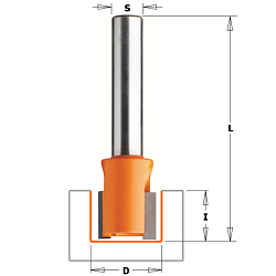 Фреза пазовая (петли) HW Z2 S=8 D=12x12x38 RH