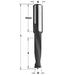 11x35x70 S=10x30 HW Z2 V2 сверло присадочное для глухих отверстий RH