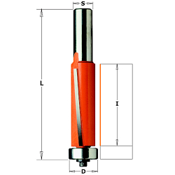 Фреза обгонная для снятия свесов с подшипником [н] HW Z2 S=8 D=19x25,4x73,9 a=-5° RH