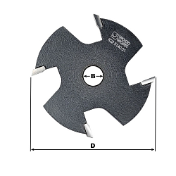 Фреза пазовая HW Z4 D=51x2,5