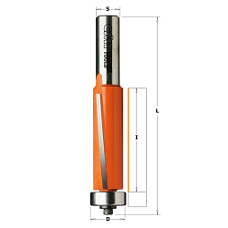 Фреза обгонная для снятия свесов с подшипником [н] HW Z2 S=12 D=19x38,1x92,9 a=-3° RH