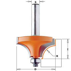 Фреза радиусная c подшипником [н] HW Z2 S=8 D=28,6x12,7 R=8 RH