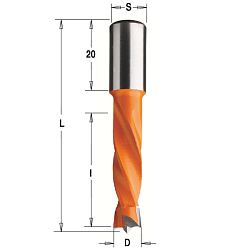 12x30x57,5 S=10x20 HW Z2 V2 сверло присадочное для глухих отверстий LH