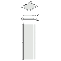 Нож строгальный с напайкой HW 120x30x3 мм