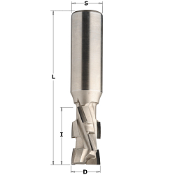 20x55x115 S=20x50 Z=2+2 (12 DP + 1 HW) RH алмазная концевая фреза с аксиальным углом