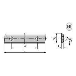 29.5x12.0x1.5 (C=14.0) RI нож сменный со скосами HWM 35° -- KCR08 [ универсальное применение ]