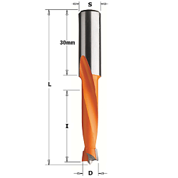 10x35x70 S=10x30 HW Z2 V2 сверло присадочное для глухих отверстий LH