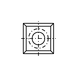 14.0x14.0x2.0 нож сменный HWM 30° квадратный -- T04MG-CR [ тв. древесина, ДСП, МДФ ]