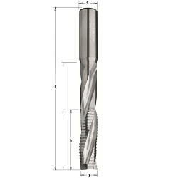 Фреза спиральная верхний рез со стружколомом для замков HWM Z3R S=14 D=14x45-95x150 RH