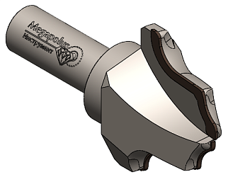 Фреза концевая с PCD пластинами профильная Z2 D=63x45x106 S=20 RH