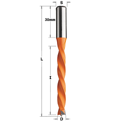 12x65x105 S=10x30 HW Z2 V2 сверло присадочное для глухих отверстий LH